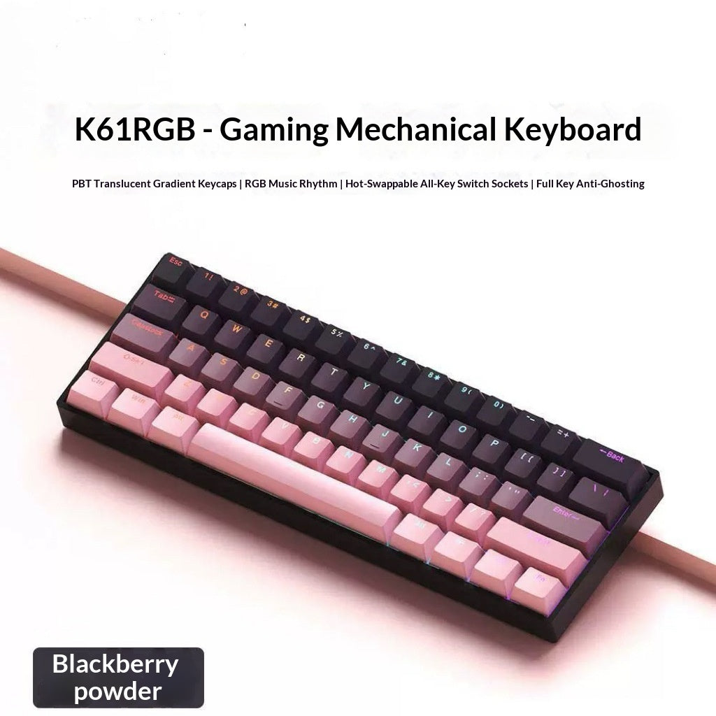 RGB Wired Tea-switch Portable Office Computer Keyboard For Gaming