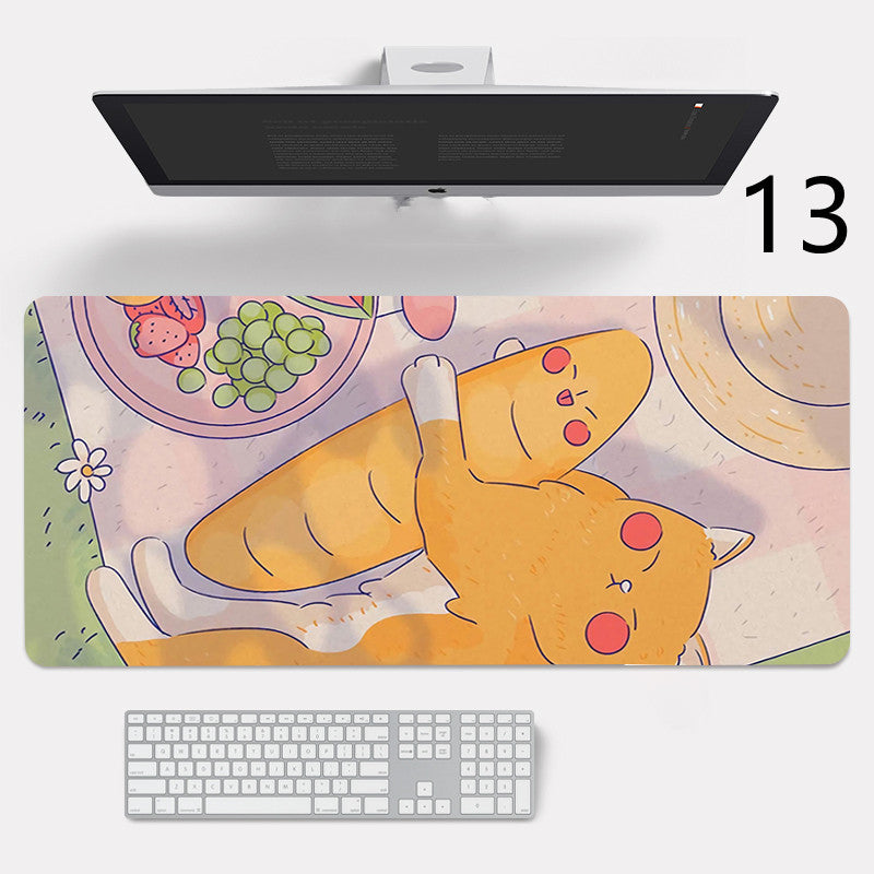 Large Stylish Overlock Rubber Laptop Mouse Pad