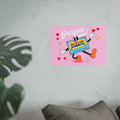 Retro Cassette Art Poster — "Perfect Mix" Cute Pink Retro Music Print