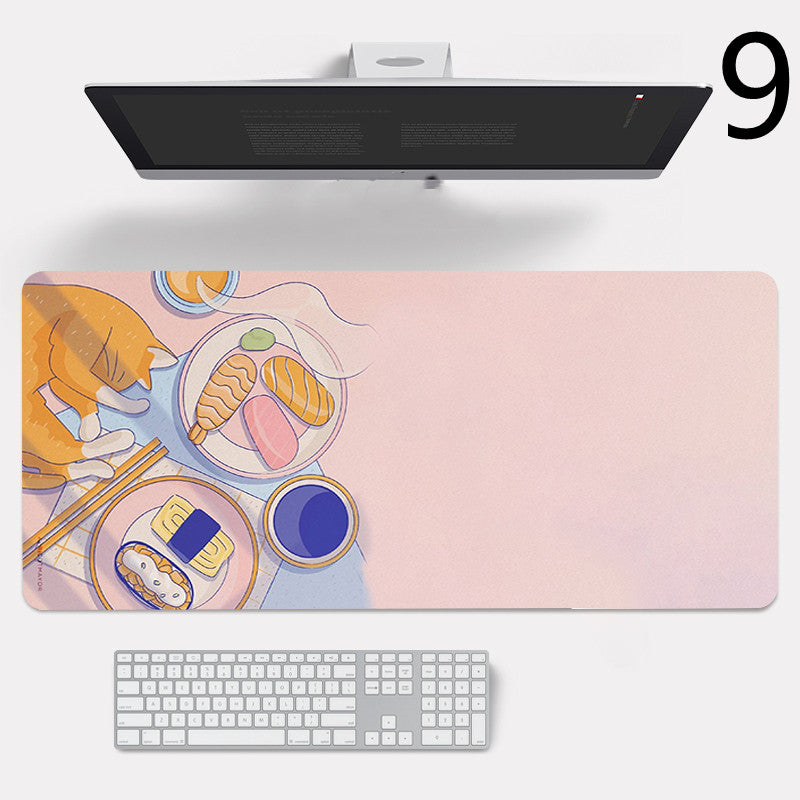 Large Stylish Overlock Rubber Laptop Mouse Pad