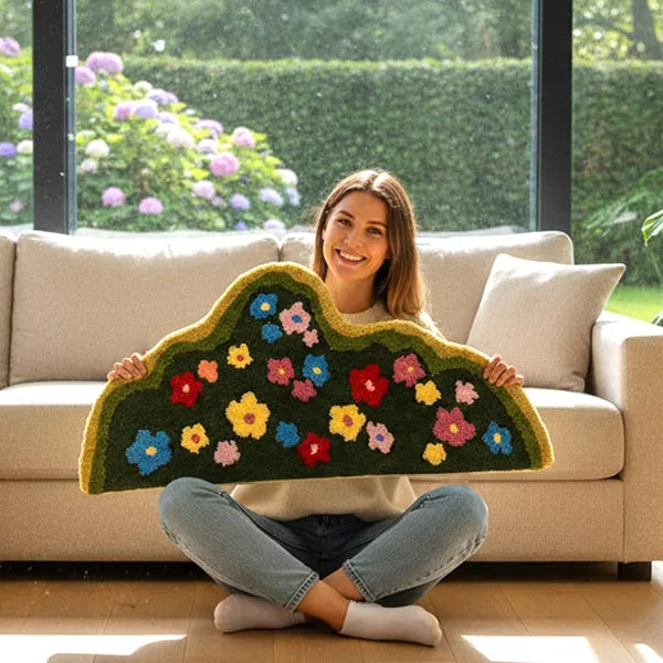 Cute Green Moss Bathroom Runner Rug Long Rectangular Boho Aesthetic Leaf Leaves Bath Mat Shaggy Non Slip Absorbent Shower Mat Decor