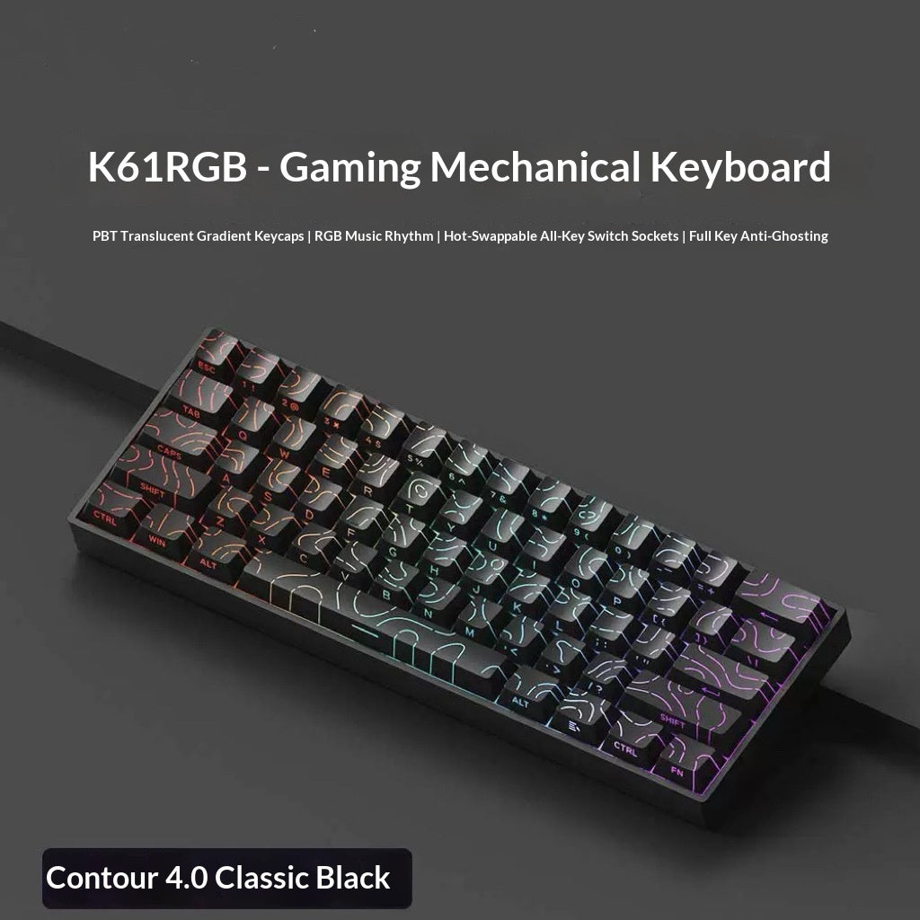 RGB Wired Tea-switch Portable Office Computer Keyboard For Gaming