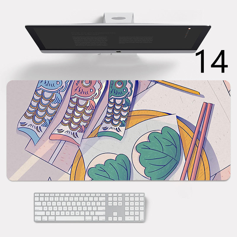 Large Stylish Overlock Rubber Laptop Mouse Pad