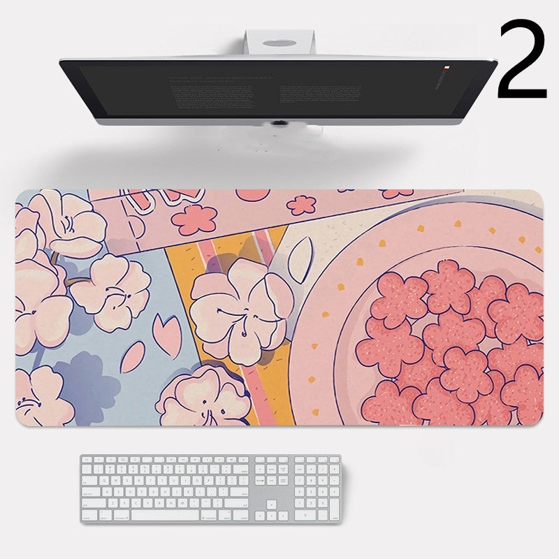 Large Stylish Overlock Rubber Laptop Mouse Pad