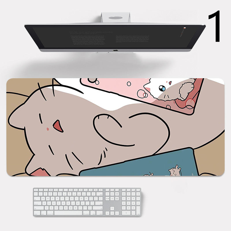 Large Stylish Overlock Rubber Laptop Mouse Pad