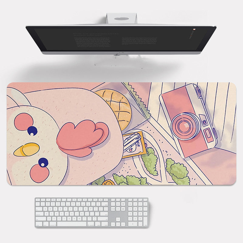 Stylish Rubber Lock Edge Mouse Pad For Laptop Desktop
