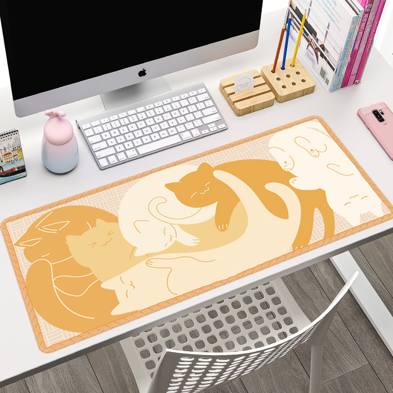 Oversized Cat Gaming Electronic Sports Mouse Pad Simple Non-slip Keyboard Table Mat