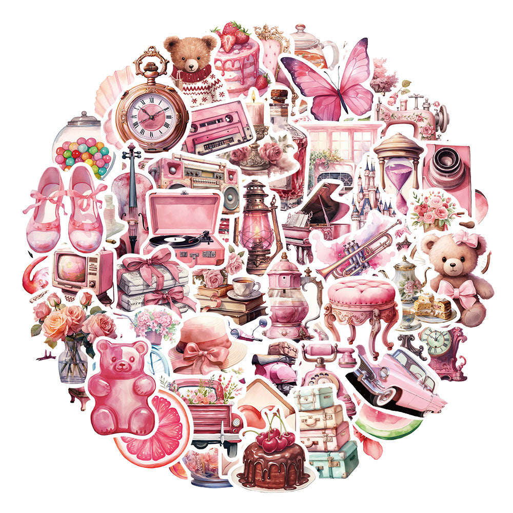 Waterproof 60 Retro Holiday Graffiti Stickers