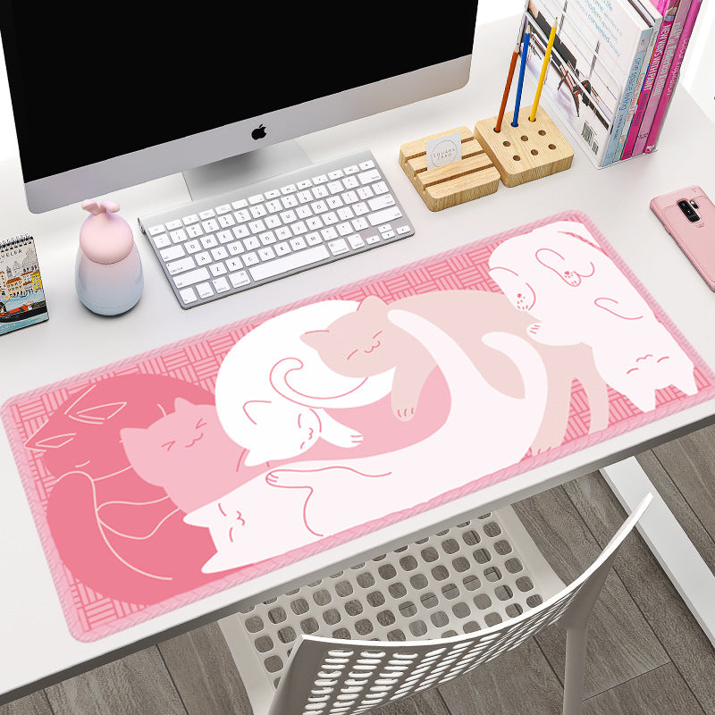 Oversized Cat Gaming Electronic Sports Mouse Pad Simple Non-slip Keyboard Table Mat