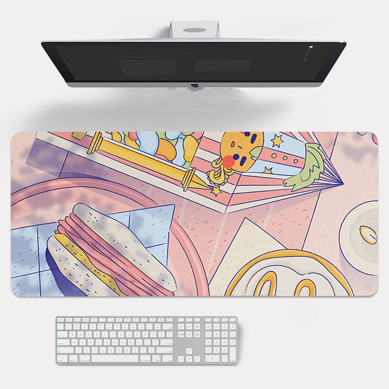Stylish Rubber Lock Edge Mouse Pad For Laptop Desktop
