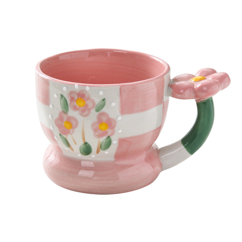 Hand Painted High Color Three-dimensional Relief Mug Ceramics