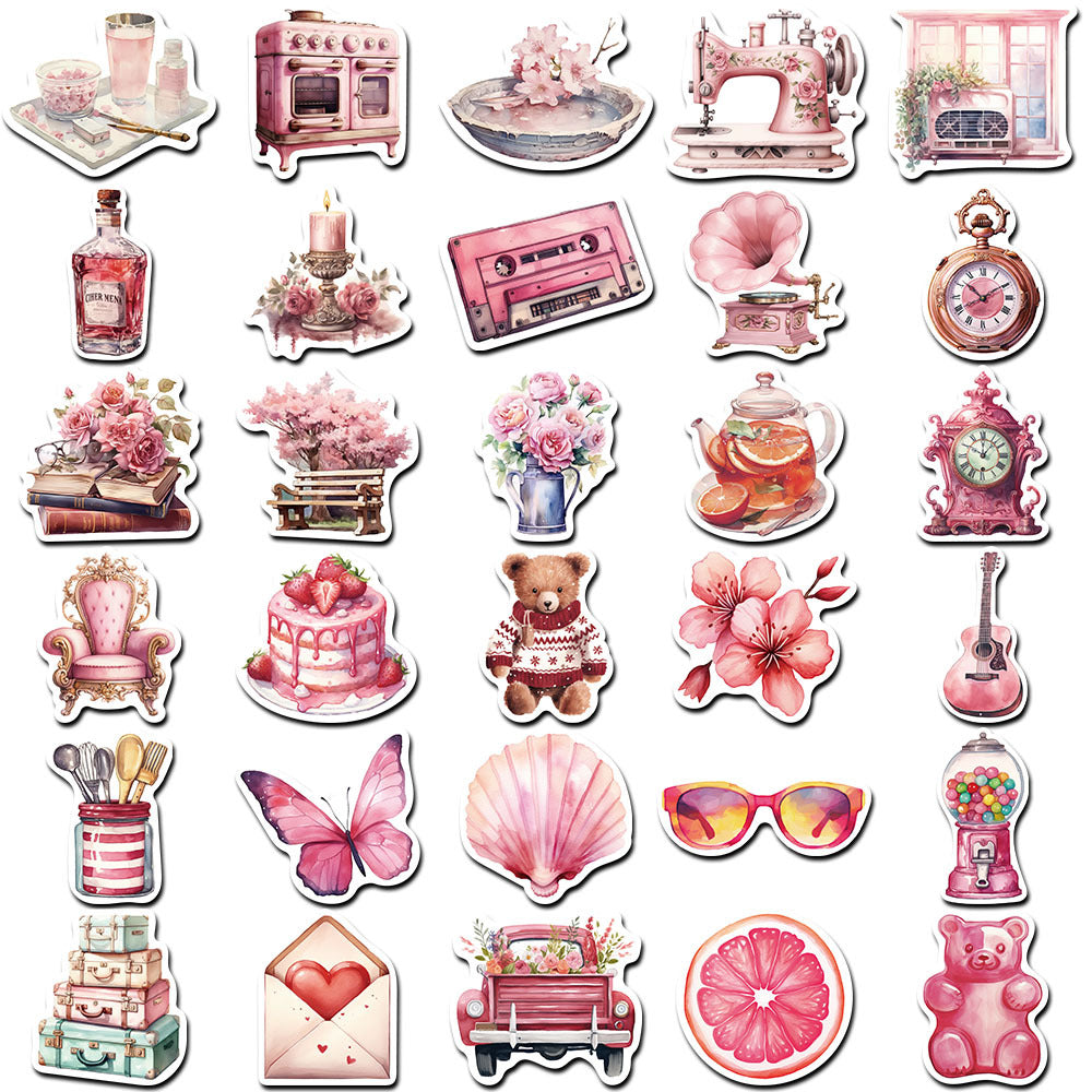 Waterproof 60 Retro Holiday Graffiti Stickers