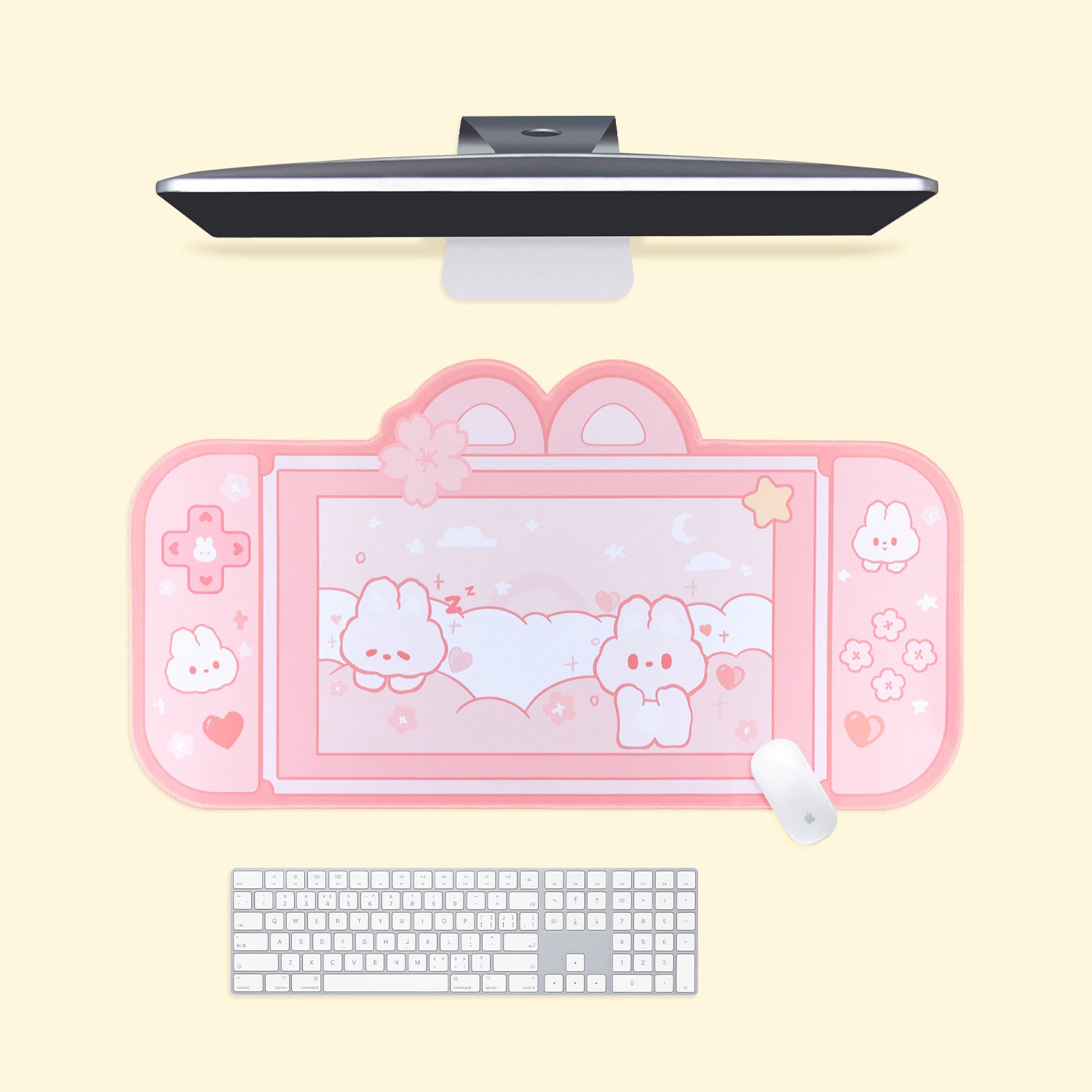 Cute Rabbit Large Thickened Non-Slip Gaming Mouse Pad