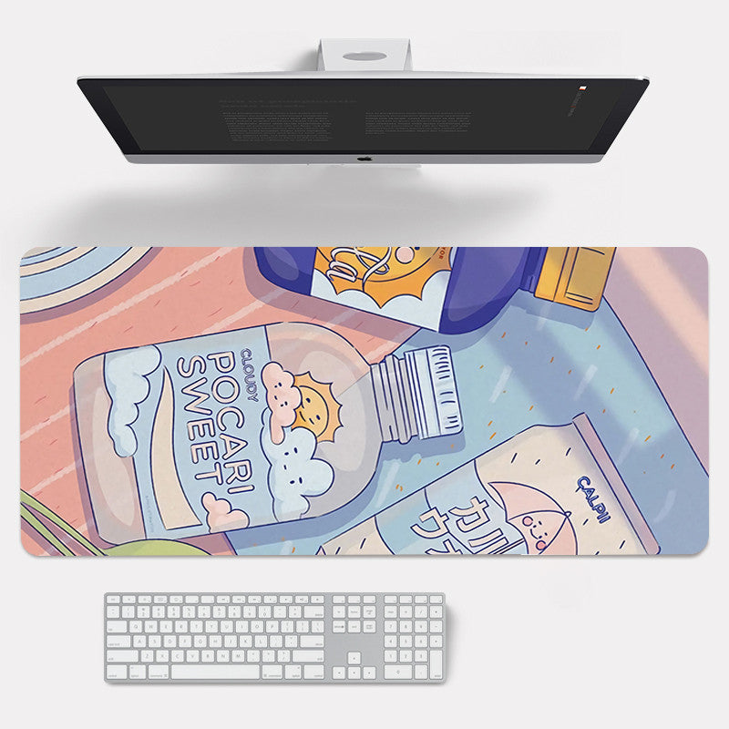 Stylish Rubber Lock Edge Mouse Pad For Laptop Desktop