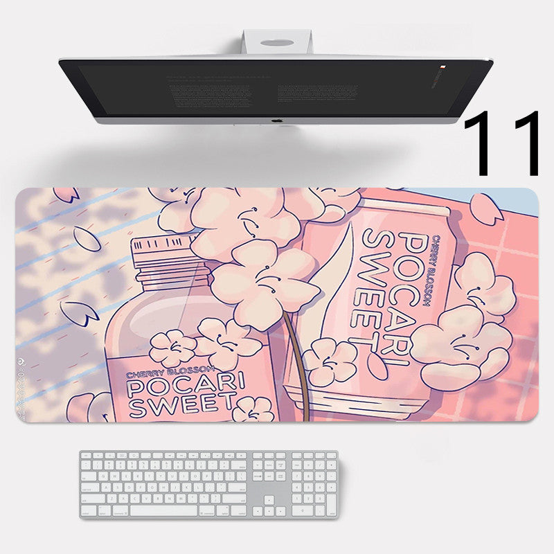 Large Stylish Overlock Rubber Laptop Mouse Pad