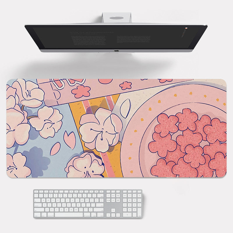 Large Stylish Overlock Rubber Laptop Mouse Pad