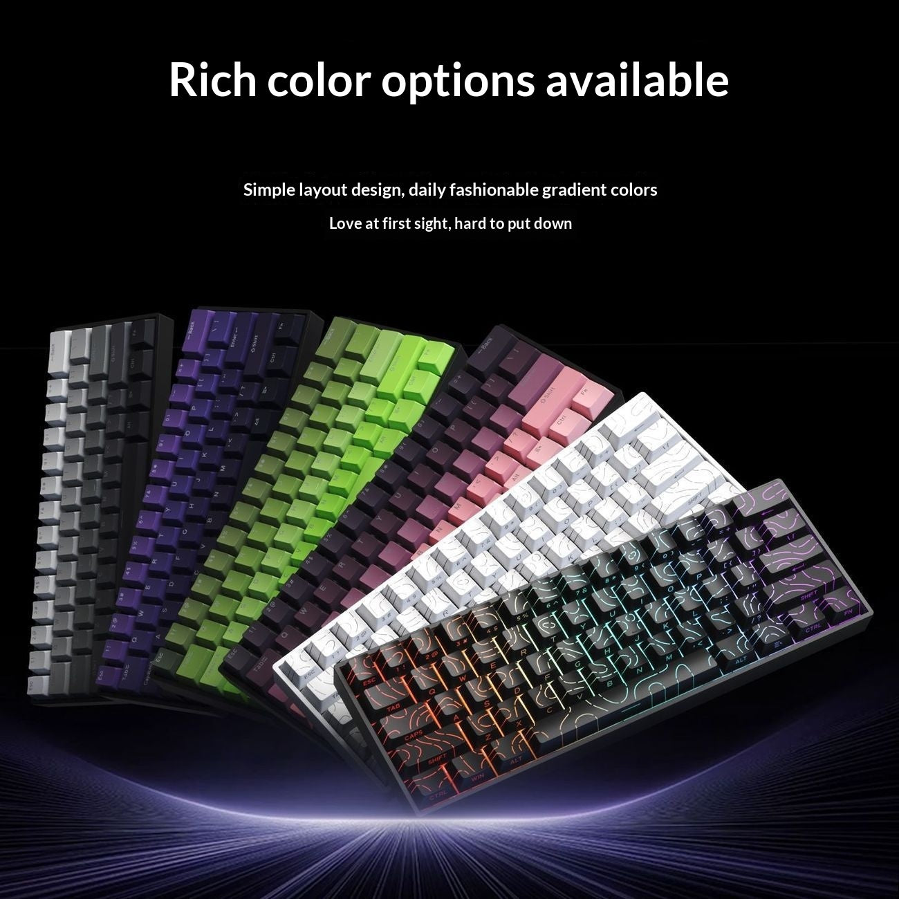 RGB Wired Tea-switch Portable Office Computer Keyboard For Gaming