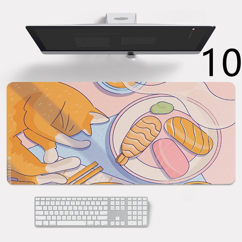 Large Stylish Overlock Rubber Laptop Mouse Pad