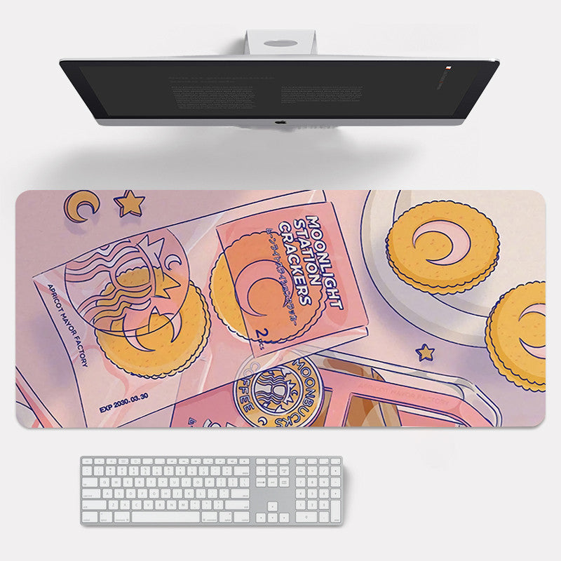 Stylish Rubber Lock Edge Mouse Pad For Laptop Desktop