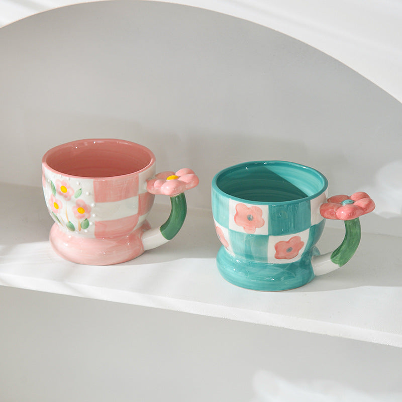 Hand Painted High Color Three-dimensional Relief Mug Ceramics
