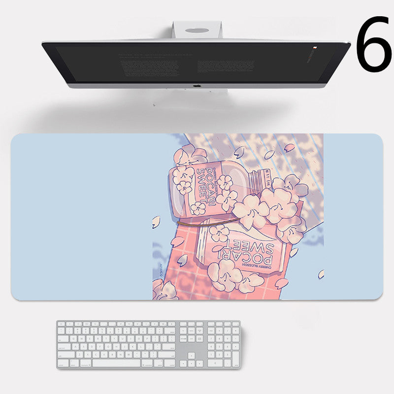 Large Stylish Overlock Rubber Laptop Mouse Pad