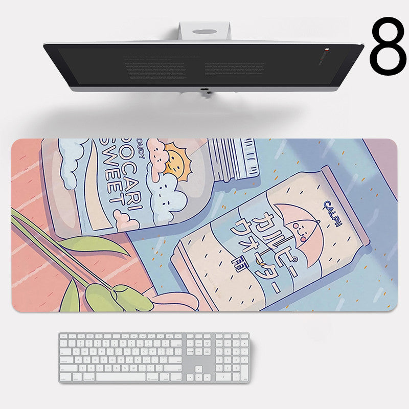 Large Stylish Overlock Rubber Laptop Mouse Pad