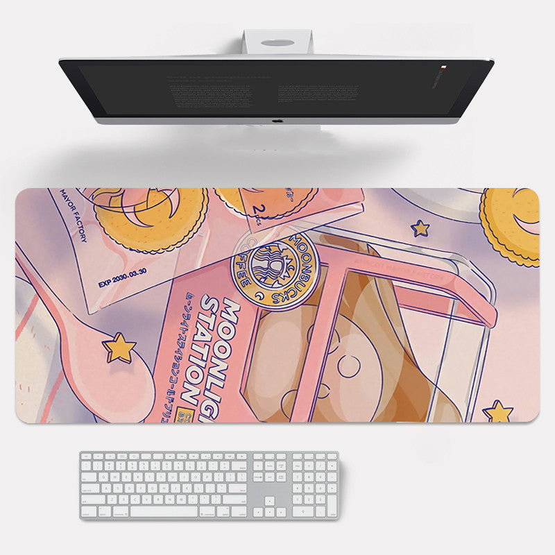 Stylish Rubber Lock Edge Mouse Pad For Laptop Desktop