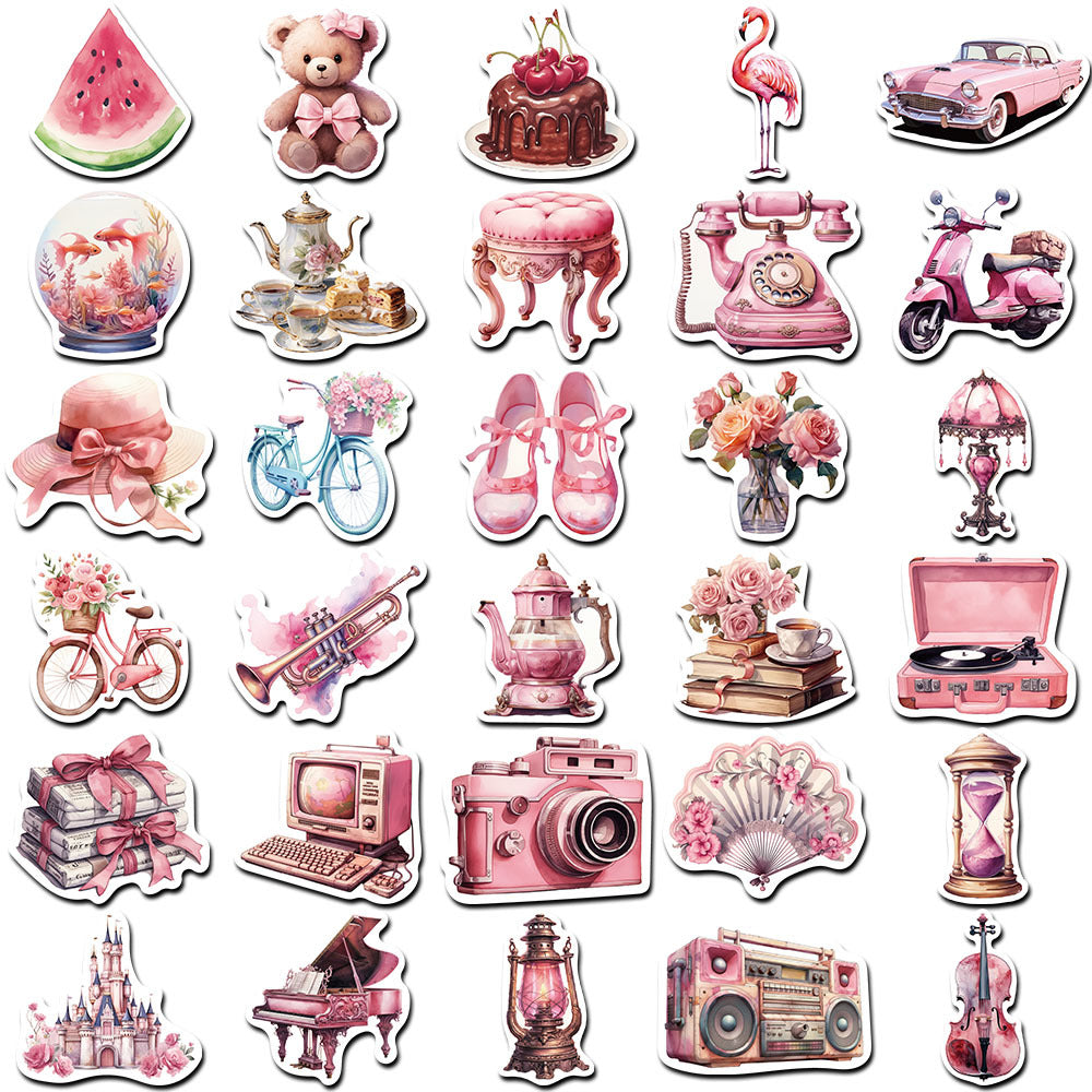 Waterproof 60 Retro Holiday Graffiti Stickers