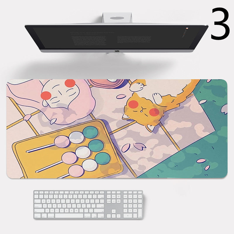 Large Stylish Overlock Rubber Laptop Mouse Pad