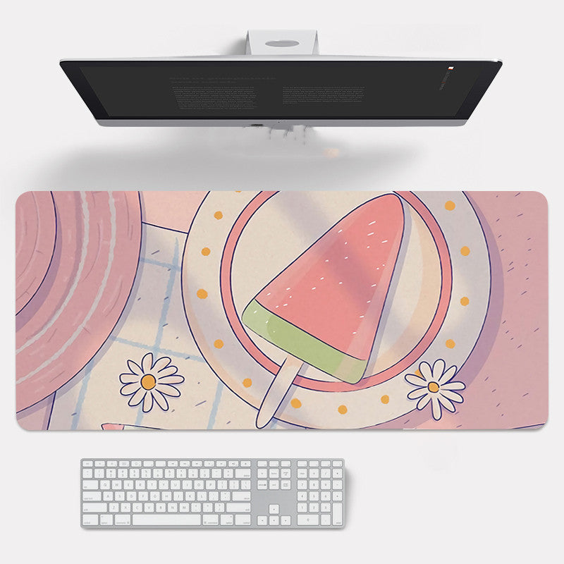 Stylish Rubber Lock Edge Mouse Pad For Laptop Desktop